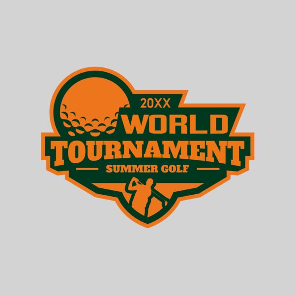 World Tournament Simmer Golf logo template Thumbnail