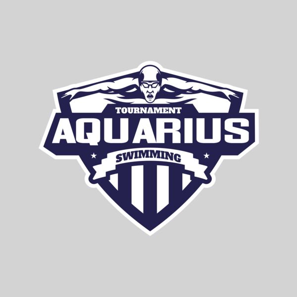 Aquarius Swimming Tournament logo template Thumbnail