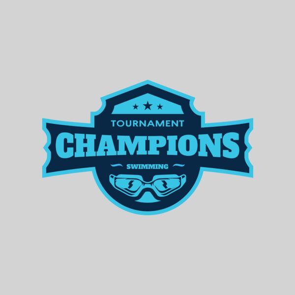 Champions Tournament Swimming logo template Thumbnail