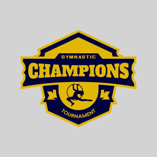 Champions Gymnastic Tournament logo template Thumbnail