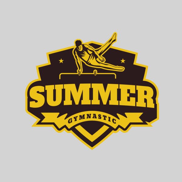 Summer Gymnastic logo template Thumbnail